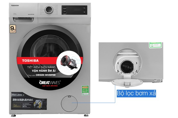 Máy Giặt Toshiba Inverter 9.5 Kg TW-BK105S3V(SK)